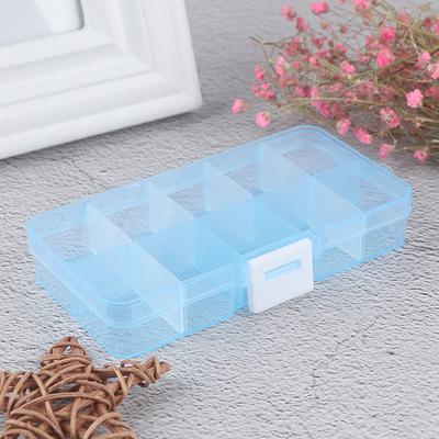 Adjustable 10 Compartment Plastic Storage Box Jewelry Screw Organizer Container