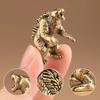 Solid Brass Furious Bear Small Statue Desktop Decoration Vintage Animal Miniatures Figurines Home Decor Ornaments Crafts Tea Pet