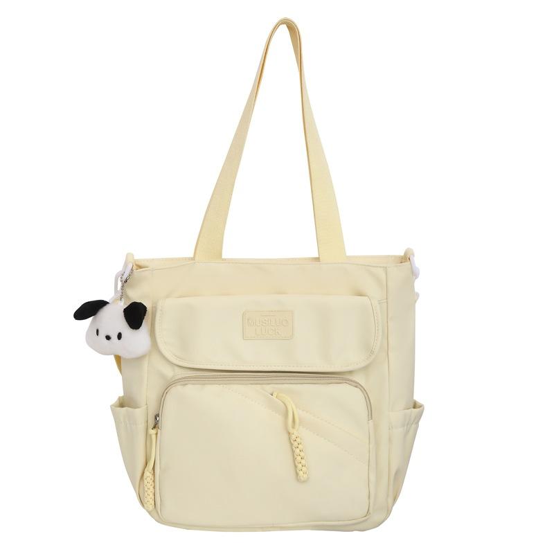 Simple and versatile large capacity handbag shoulder bag soft girl girl student tutoring class commuting tote bag crossbody bag