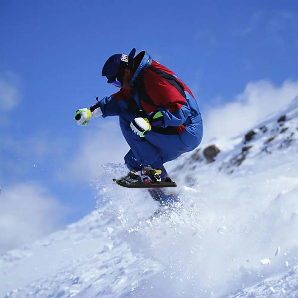 Mini Kurze Skates Ski Schuhe Skiboards Verstellbar Erwachsene Kurze Schuhe Snowblades Tragbar für Winter Outdoor Sportarten Snowboard