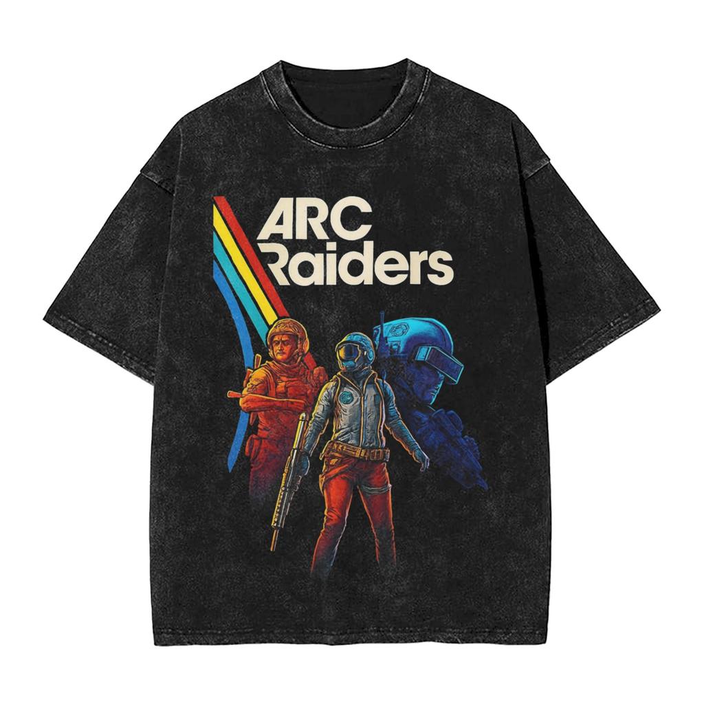 Stylish Arc Raiders Video Games Apparel T-Shirts for Men Women Cotton Washed Tee Shirts Clothes