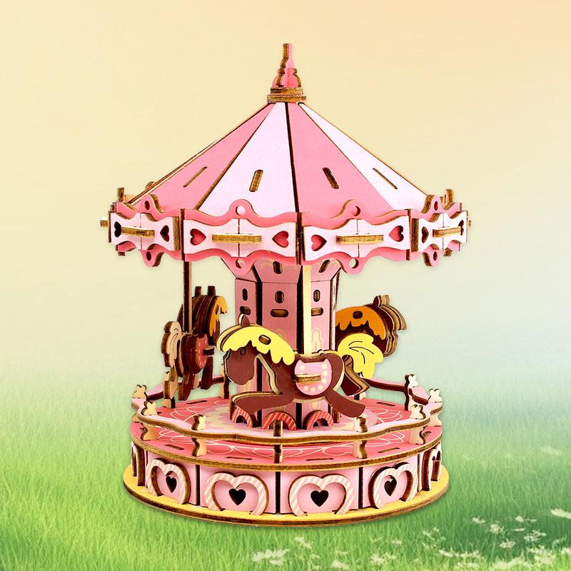 3D Wooden Ferris Wheel Puzzle - Educational DIY Gift for Kids