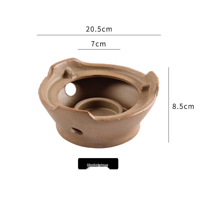 LIEI Unglazed Clay Pot with Alcohol Stove
