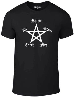 Elemente Pentagramm T-Shirt - Lustiges T-Shirt Pagan Natur Retro Hexerei Satan