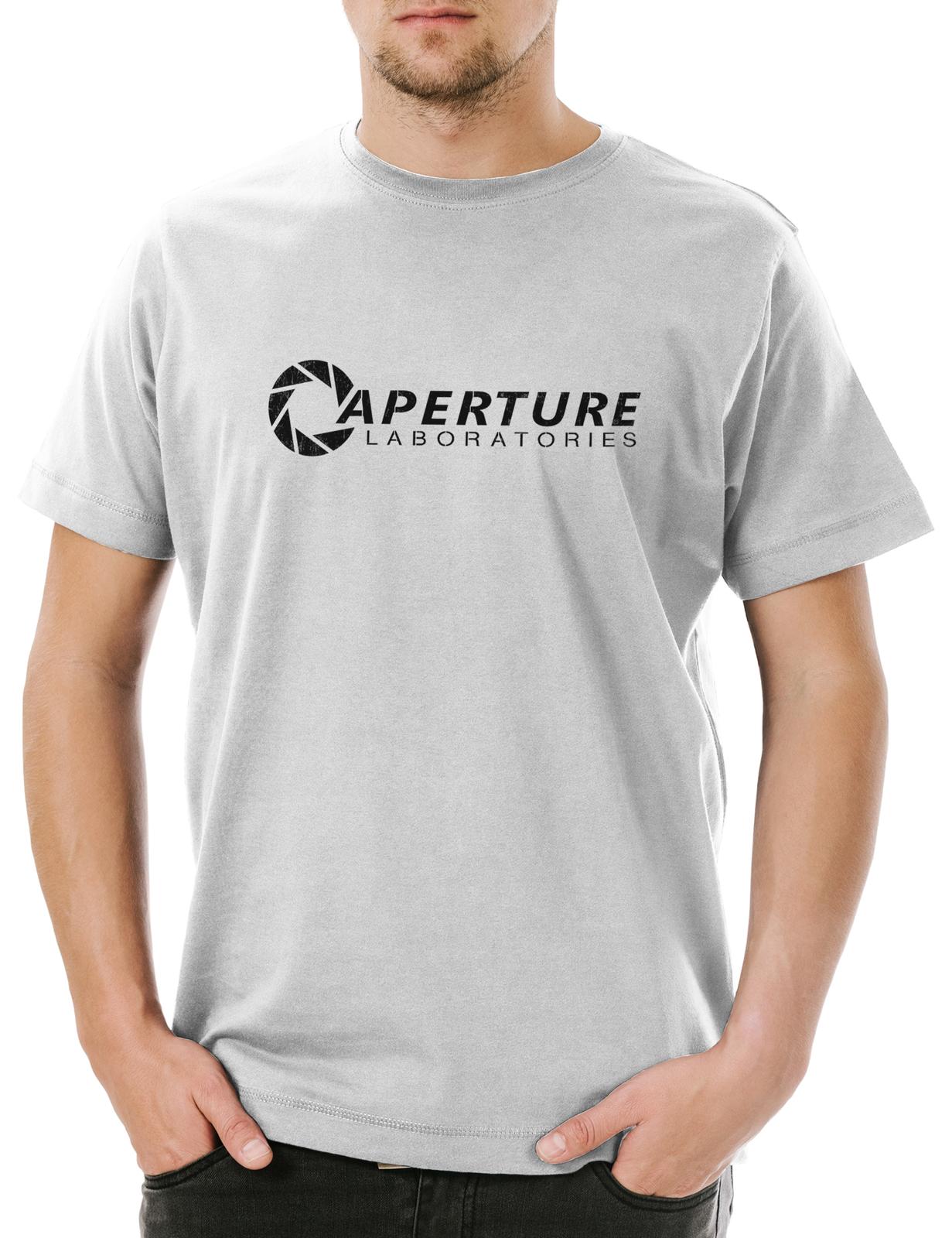 Vintage Aperture Laboratories Herren T-Shirt Science Logo Labs Game Portal XXL