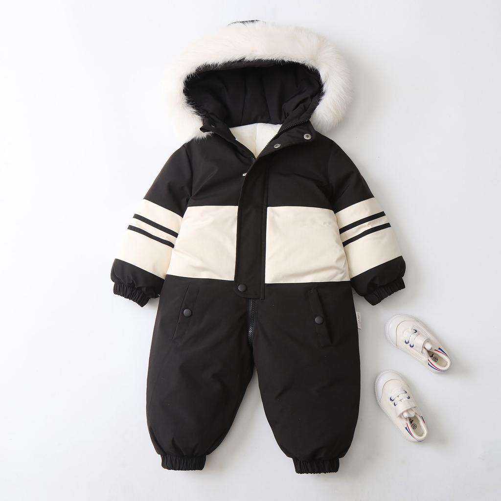 Snowsuit for Kids Toddler One Piece Snowsuit Ski Suits Girls and Boys Hooded Waterproof Jumpsuits Overalls Winter Warm Snowboard Coat Outdoor Jackets
