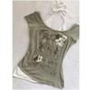 TrendHub American Vintage T Shirts Retro Grunge Letter Flower Print Crop Tops Y2k Summer T Shirts Fashion Streetwear Halter Harajuku Tees