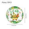 Watercolor Dinosaur Birthday Party Set: Paper Plates, Cups, Napkins for Kids