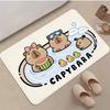 1pc Cute Capybara Bath Mat - Soft Thick Flannel Non-Slip Bath with Adorable Capybara Design, Plush Oval Mat for & s, Machine Was