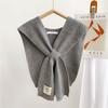 Solid Color Cross Shawl Women's Spring Autumn Shoulder Knit Wool Decorative Scarf