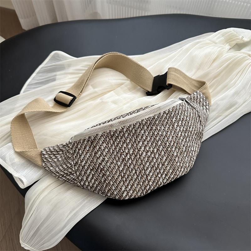 New Summer Slant-cross Bag Casual High-value Simple Exquisite Niche Design Fashionable and Fashionable Waist Bag