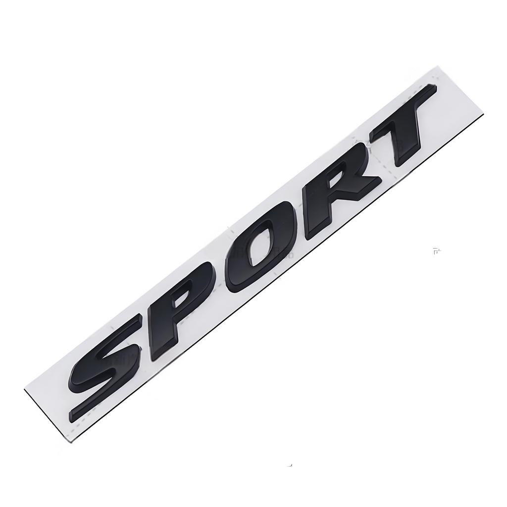 3D Metal Car SPORT Letter Emblem Badge Logo Sticker Rear Trunk Fender Side Decal Universal Auto Exterior Decoration Accessories