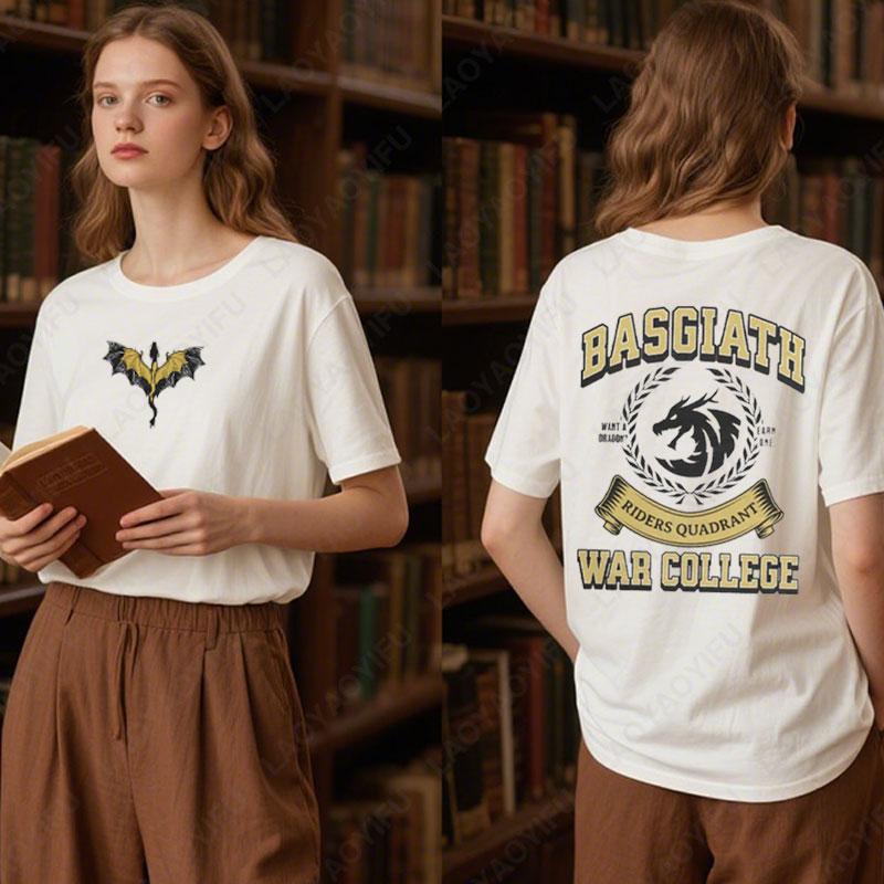 Fourth Wing Book Printing Tshirt Fashion Violet Sorrengail Wing Leader Fourth Wing Shirt Vintage Women Cotton Tee Camisetas Tops