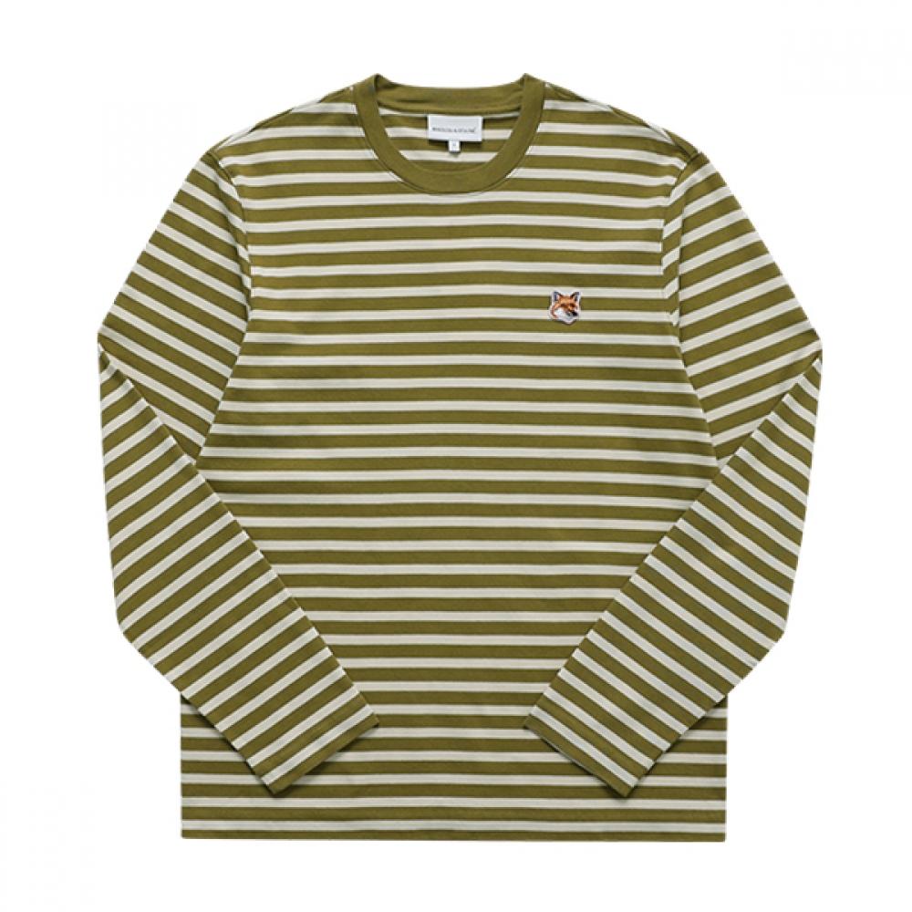 

MaiSon KitSune Lm00105kj0046 S394 Fox Head Patch Stripe Men S Long Sleeve Tee LM00105KJ0046 S394 (XL)