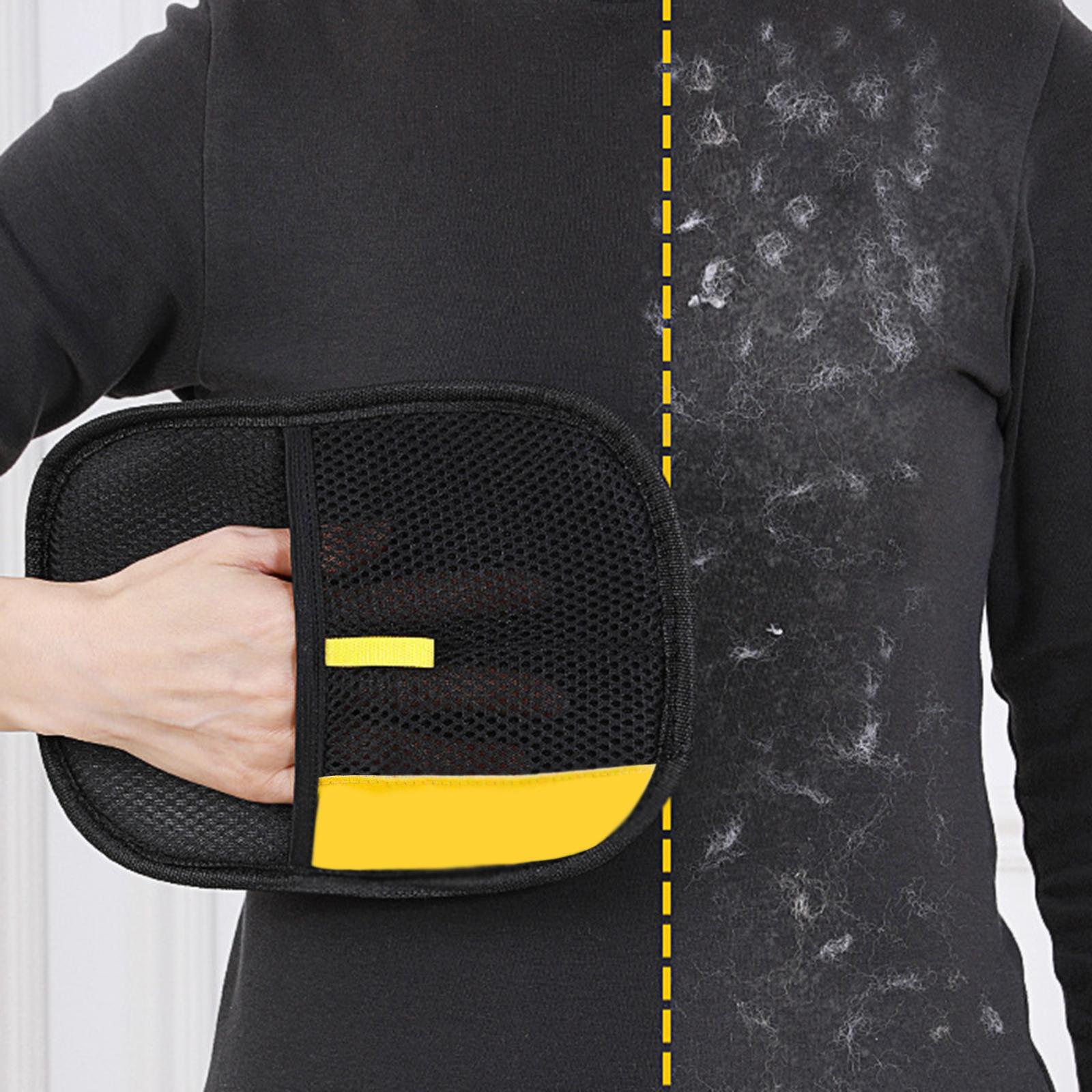 Reusable Dog Cat Hairs Remover Mitt Static Adsorption Efficient Clean for Pet Shedding Season Room Clothes Clean giallo