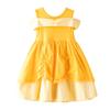 Dressy Daisy Belle Costume for Toddler Girls, Princess Cosplay, Kids' Beauty and the Beast Dress with Skirt, Halloween Costume, Size 115, Yellow,