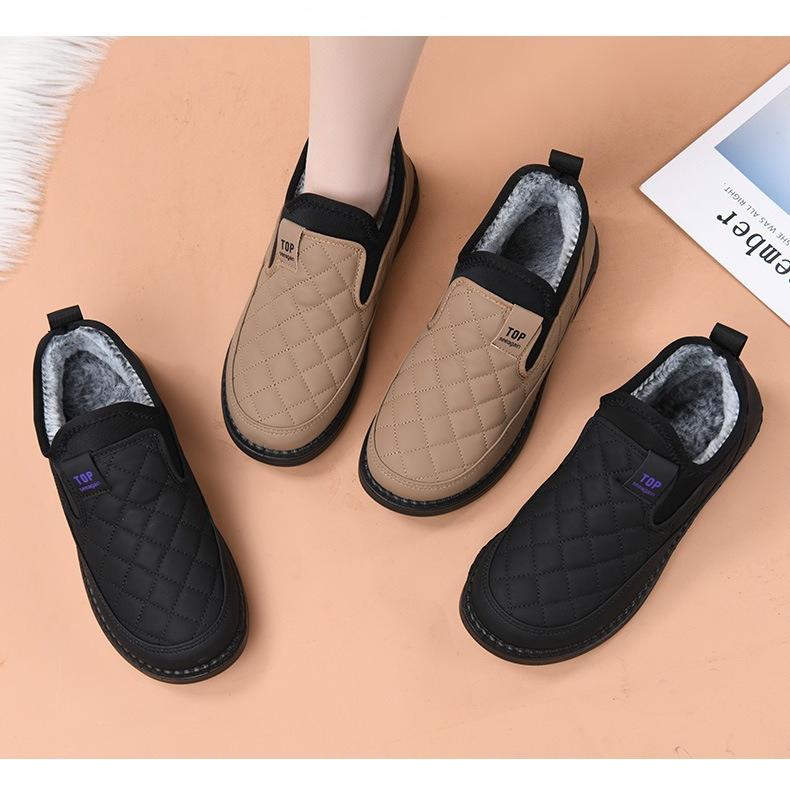 Winter Fleece Warm Women's Snow Boots Anti Slip Thick Round Toe Cotton Shoes Cold Proof Soft Soled Mom's Shoes Zapatos De Mujer