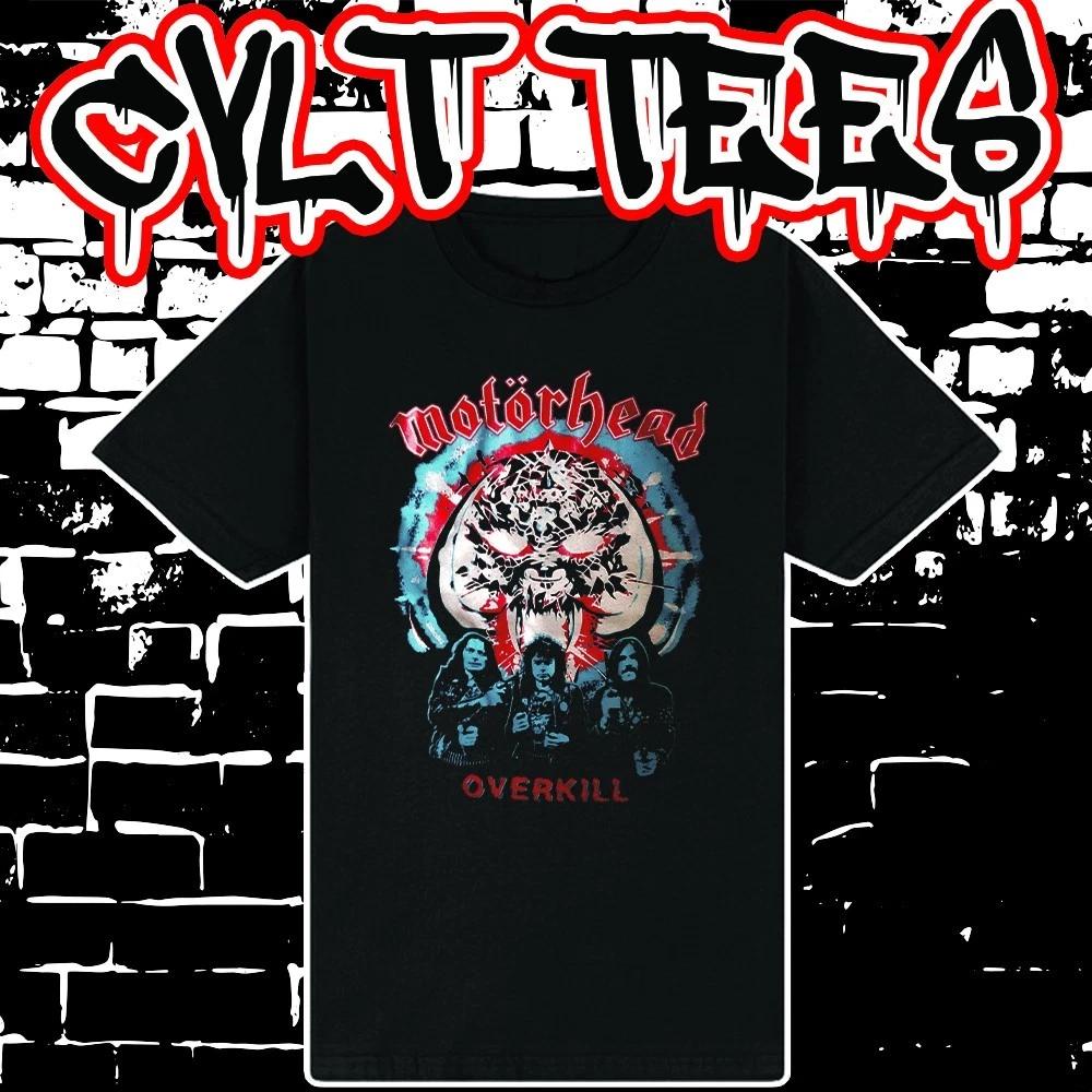 Men s and Women s T-shirts Motorhead Overkill Band Tee 100% Cotton S
