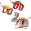 2pcs Rabbit Harness and Leash Set Cute Carrot and Strawberry Trim, Adjustable,for Rabbits, Cats Small Pets