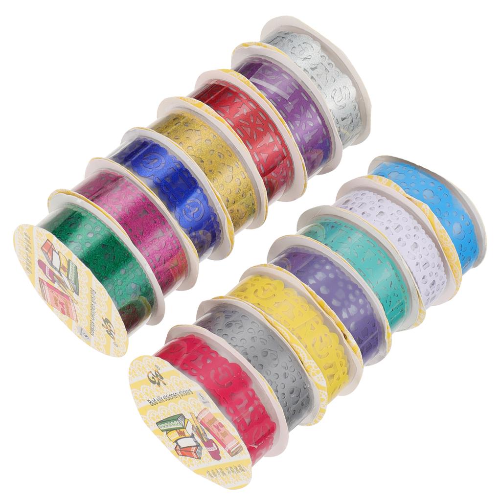 14 Rolls Creative Glitter Tapes Pretty Shining Tapes Practical Flashing