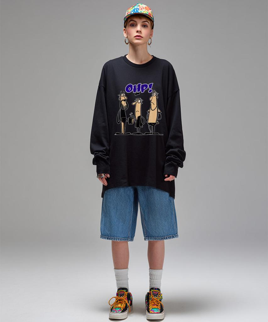 OHP Ohpxaidaeve Ohp Friends Crew Neck Long Sleeve T-Shirt