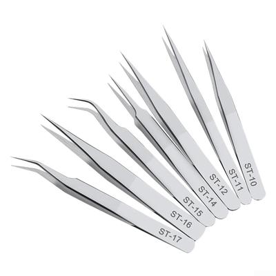 Pinça de precisão antiestática, extensão, pinça, ferramentas manuais