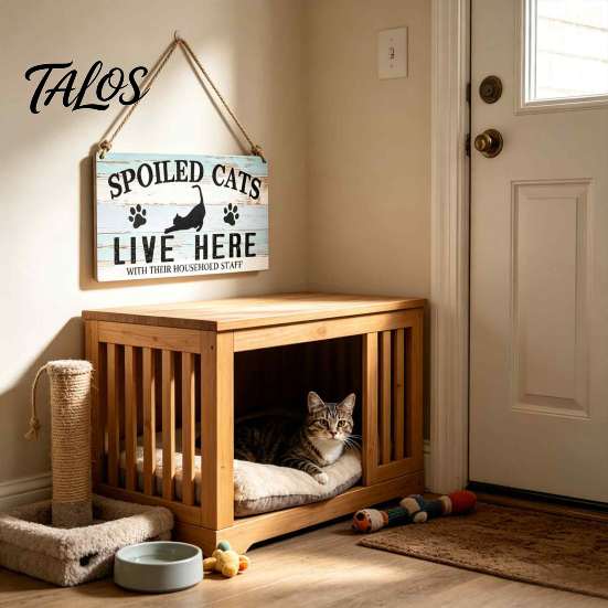 Decorative Wooden Pet Sign House Door Sign, Rustic Farmhouse Dog Wall Hanging Plaque, Theme Home Decoration Vintage Decor, Housewarming Gift