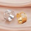 Fibonacci Spiral Golden Ratio Rings For Women Men Sacred Math Geometry Stainless Steel Adjustable Finger Ring Jewelry Gifts