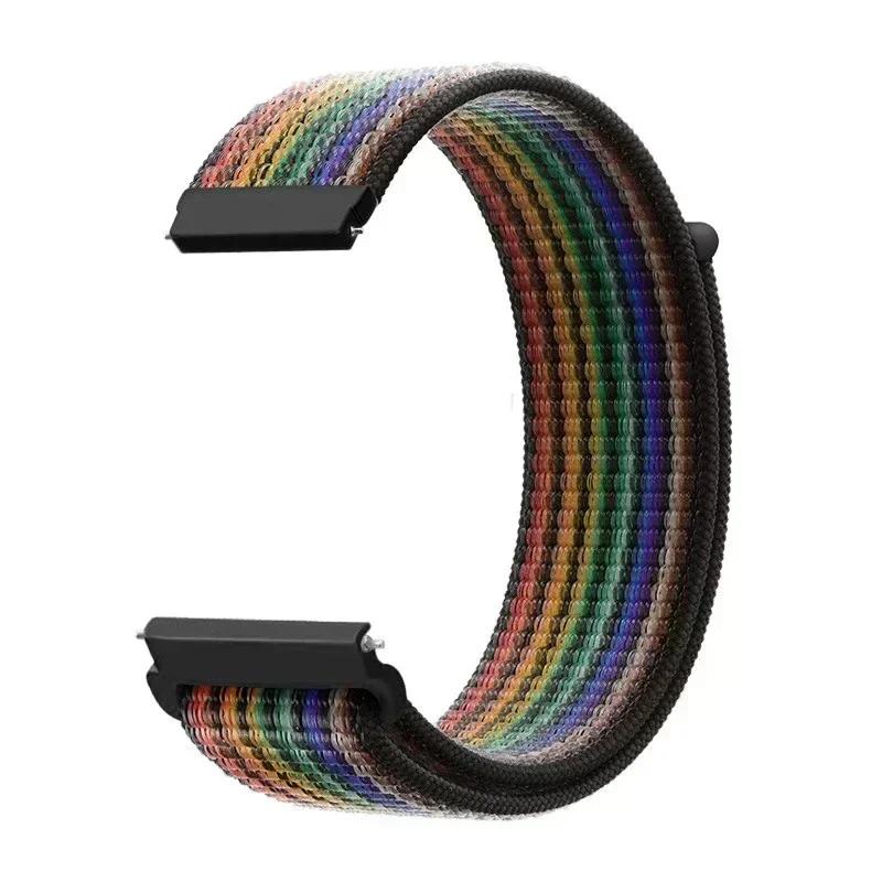 20mm Universal Kids Smart Sport Watch Band Nylon Loop Strap Adjustable Wristwatch Replacement Comfortable Children Watch Straps