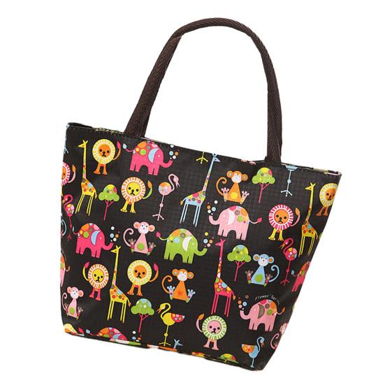 

Floral Tote Bag Reusable Oxford Cloth Shopping Tote Stylish Handbag Purse for Women Commuting Picnic Camping B