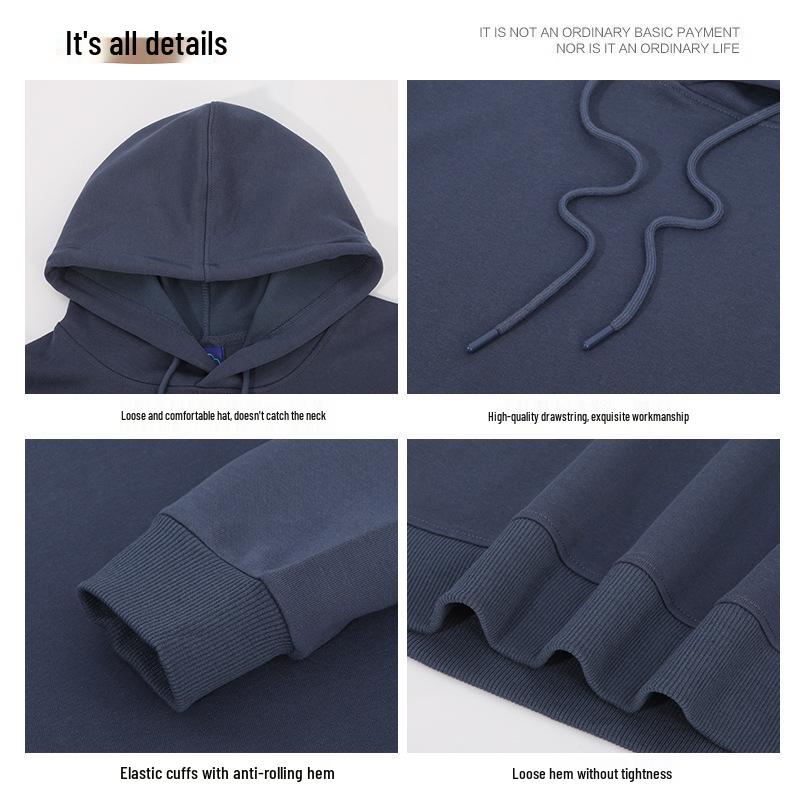 Felpa con cappuccio unisex in velluto e cotone 2025 Europe Cross TK Plus - Versatile per l'autunno, Stampa con lettere grandi