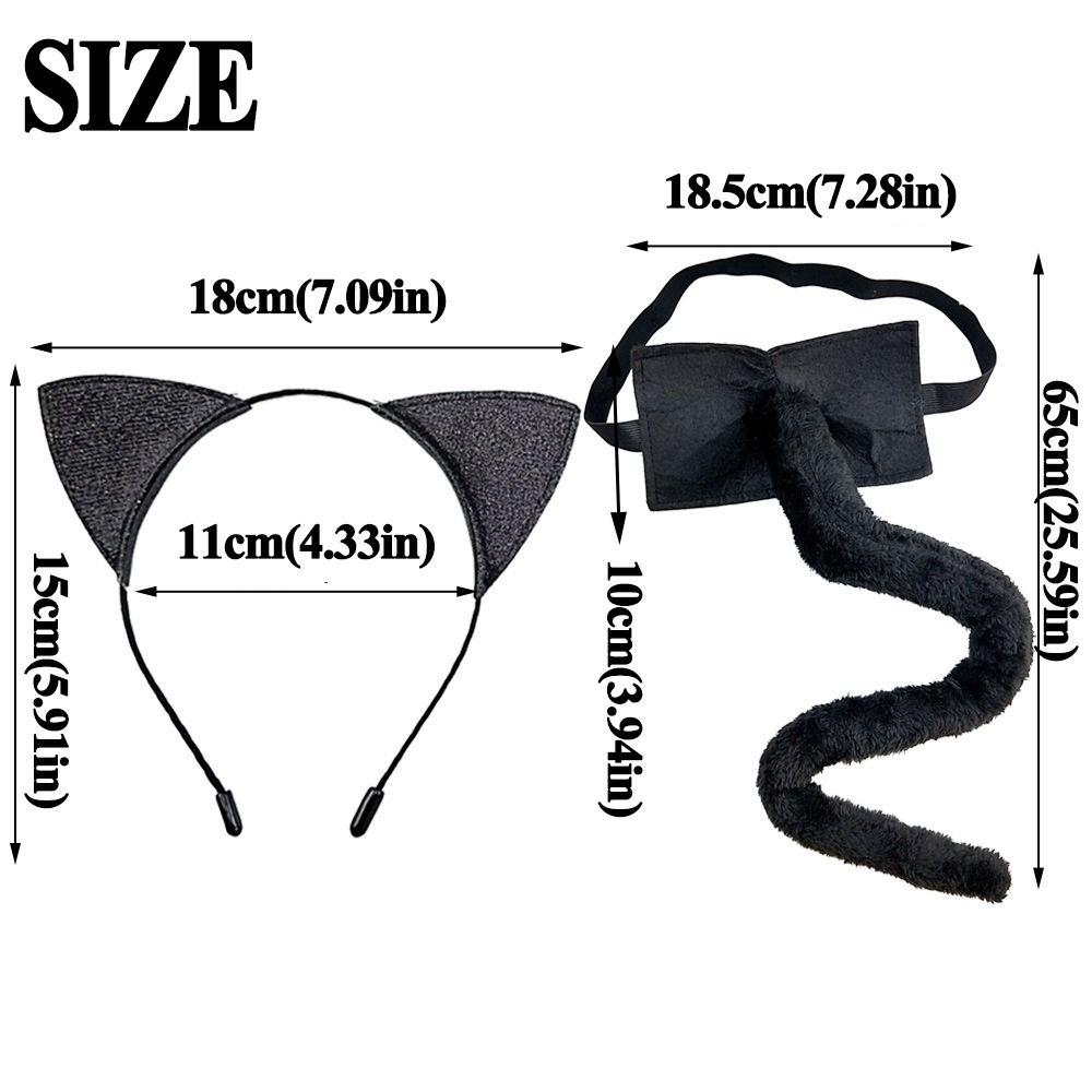 Ears Headband Cat Costume Set Lace Choker Cat Costume Accessories  Party Accessories