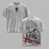 Anime Gachiakuta Enjin Cool Graphic T Shirt Men Women Short Sleeve Clothing Oversized Tshirt Washed Cotton Tee Harajuku T-shirt