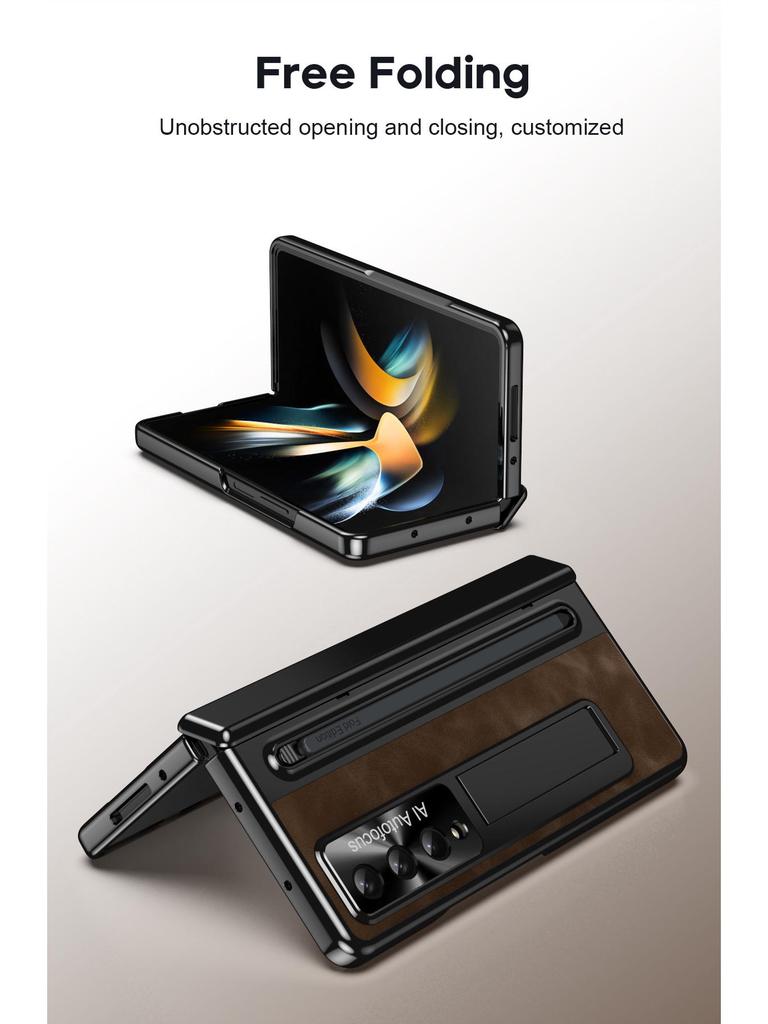 Samsung Z Fold4/5/6/7 Full Coverage Case: Includes Pen Case, Film Hinge, and Foldable Screen Protection.