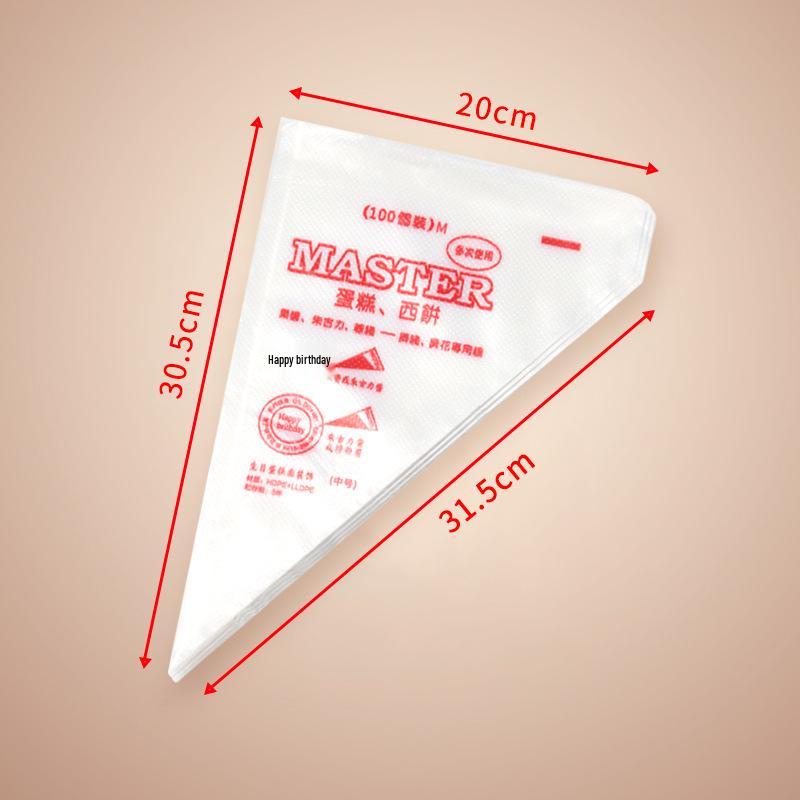 Disposable Cream Piping Bags - 100 Pieces, Small To Large Sizes for Cake Icing and Baking Tools