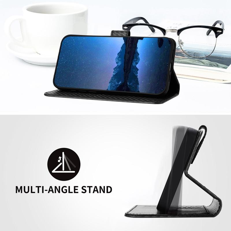 Wallet Flip Carbon Fiber Case For Samsung Galaxy S10 S9 S8 S10E Note10 Plus Note20 Ultra Note9 Note8 S7 Edge Magnetic Cover Etui