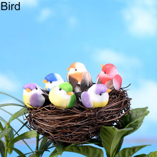 Niedliche DIY Miniatur-Feengarten, kleines Vogel-Ei-Nest, Mikro-Landschaftsdekoration