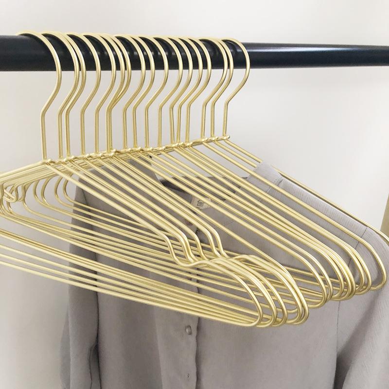10pcs Silver/Gold Hanger For Clothes Aluminum Alloy Durable Clothes Hanger For Coats Skirts Pants Dress