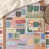 50pcs Distant Travel Words Retro English Text Stickers Aesthetic Phrase Label Decals for DIY Journal Scrapbook Collage