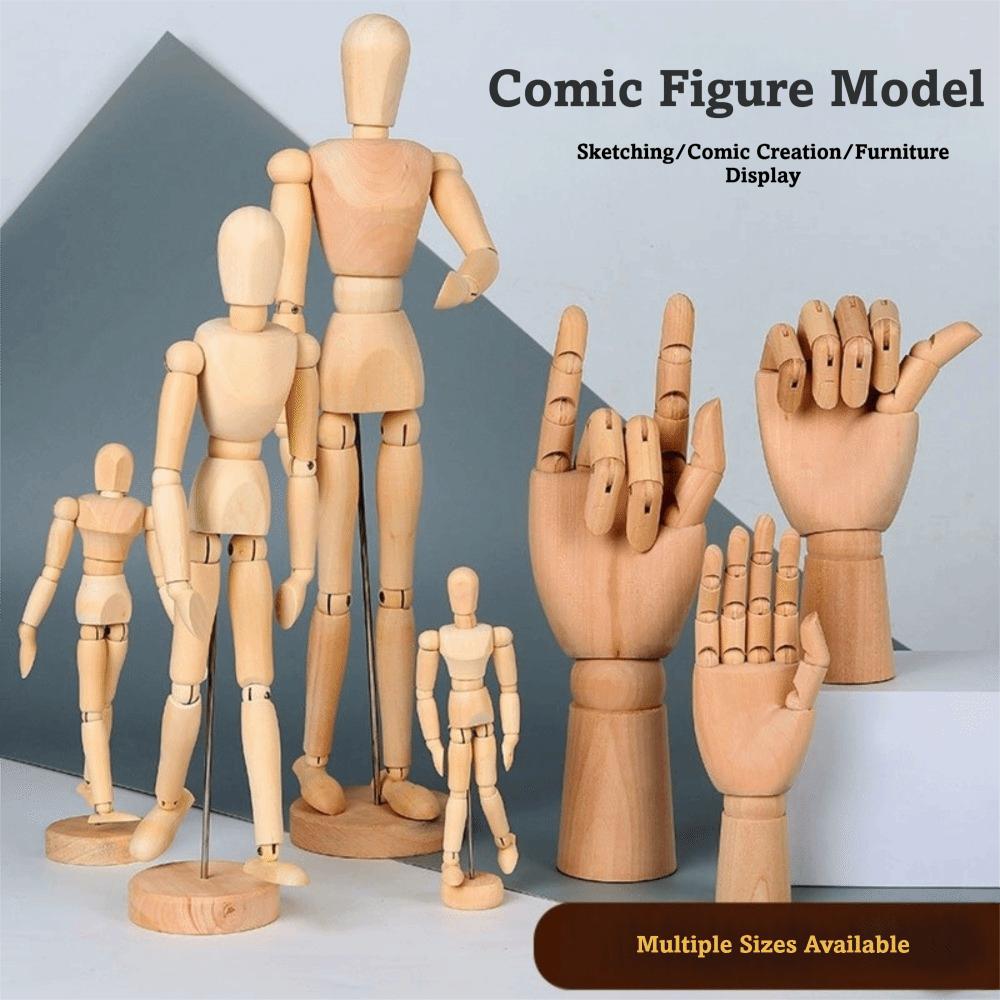 Joint Movable Sketch Mannequin Wooden Jointed Mannequin Home Decoration Drawing Practice Tool