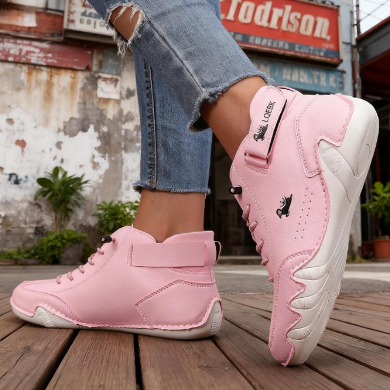Damen Rosa Slipper Synthetisches Leder Weiche Sohle Komfort Hochwertiger Freizeitschuh Rutschfest Fashio Atmungsaktive Sneaker für Damen
