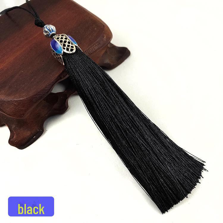 Cloisonné Blue Tassel Crown & Bookmark Accessory