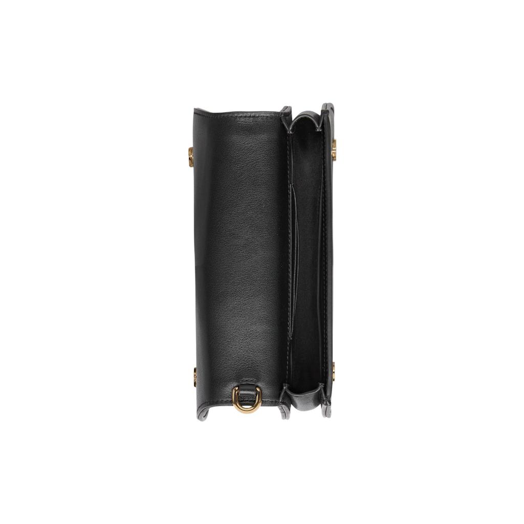 Gucci Blondie Metal Double G Logo Detachable Bracelet Gold Tone Accessory Leather Handbag Wristlet Clutch Mini Women handbags Black 698630-UXX0G-1000