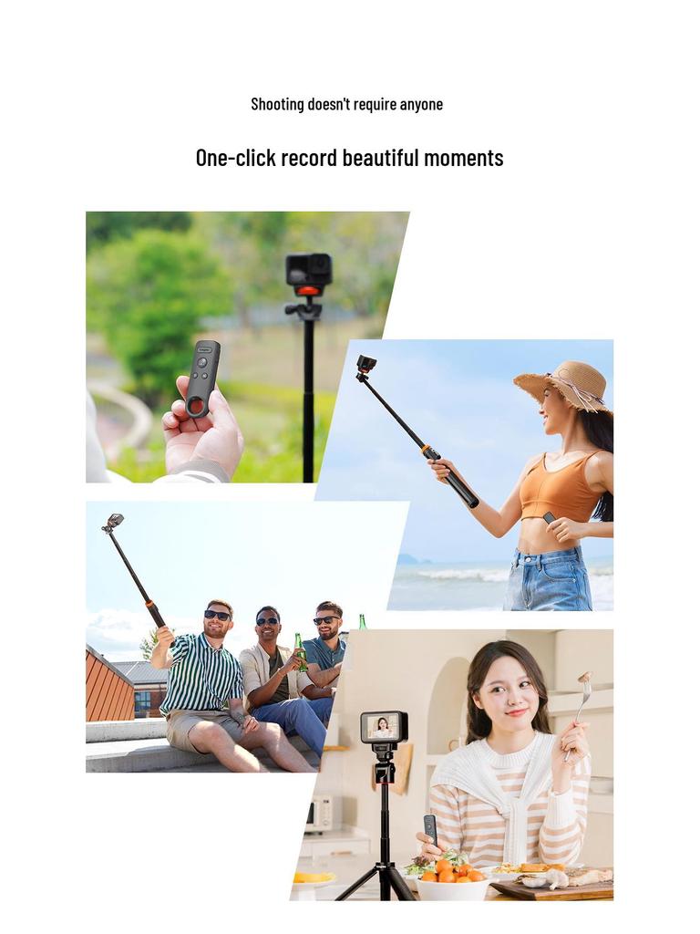 Bluetooth Remote for DJI Action Cameras: Compatible with Action 5 Pro/4/360 for Photography and Recording.