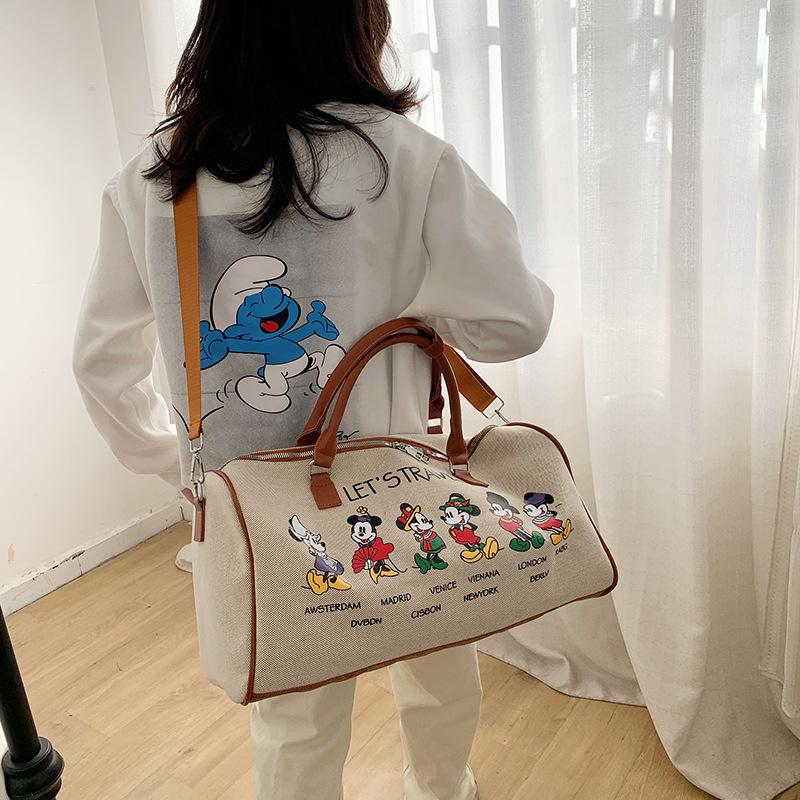 Handbag Women's Large-capacity Going Out Lightweight Travel Bag One Shoulder Oblique Span Canvas Bag Leisure Sports Bag