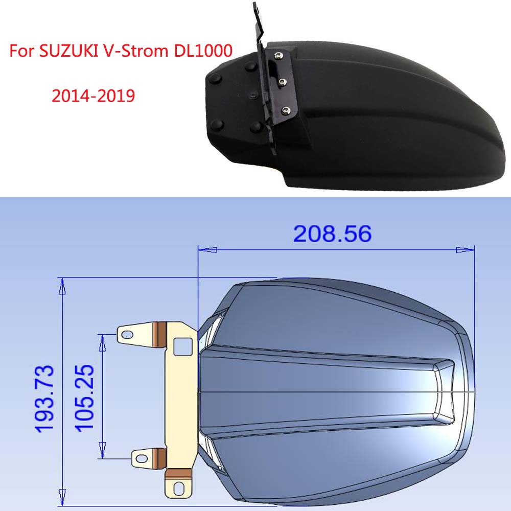 Motorcycle Front Extender Hugger Mudguard & Rear Fender For  Suzuki V-Strom DL1000/DL1050 2014-2019 2020  2015 2016 2017 2018