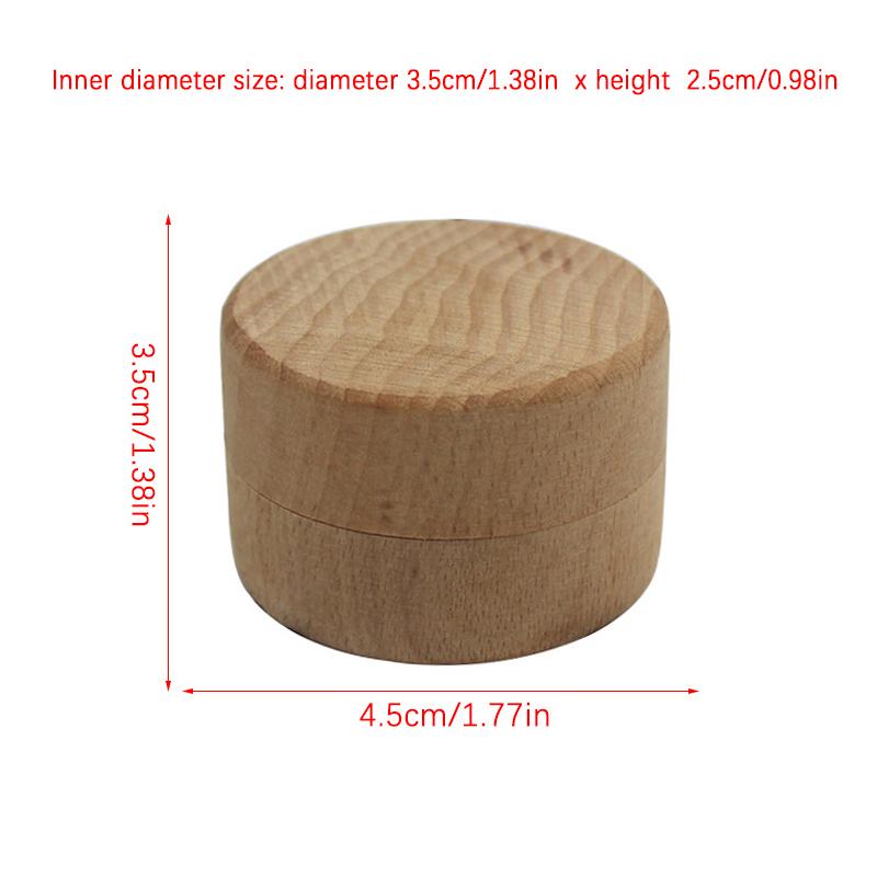 

1 шт. Маленькая круглая деревянная коробка для хранения Ручной работы Органайзер для ювелирных изделий Кейс для мыла и поделок Винтажная декоративная шкатулка для поделок