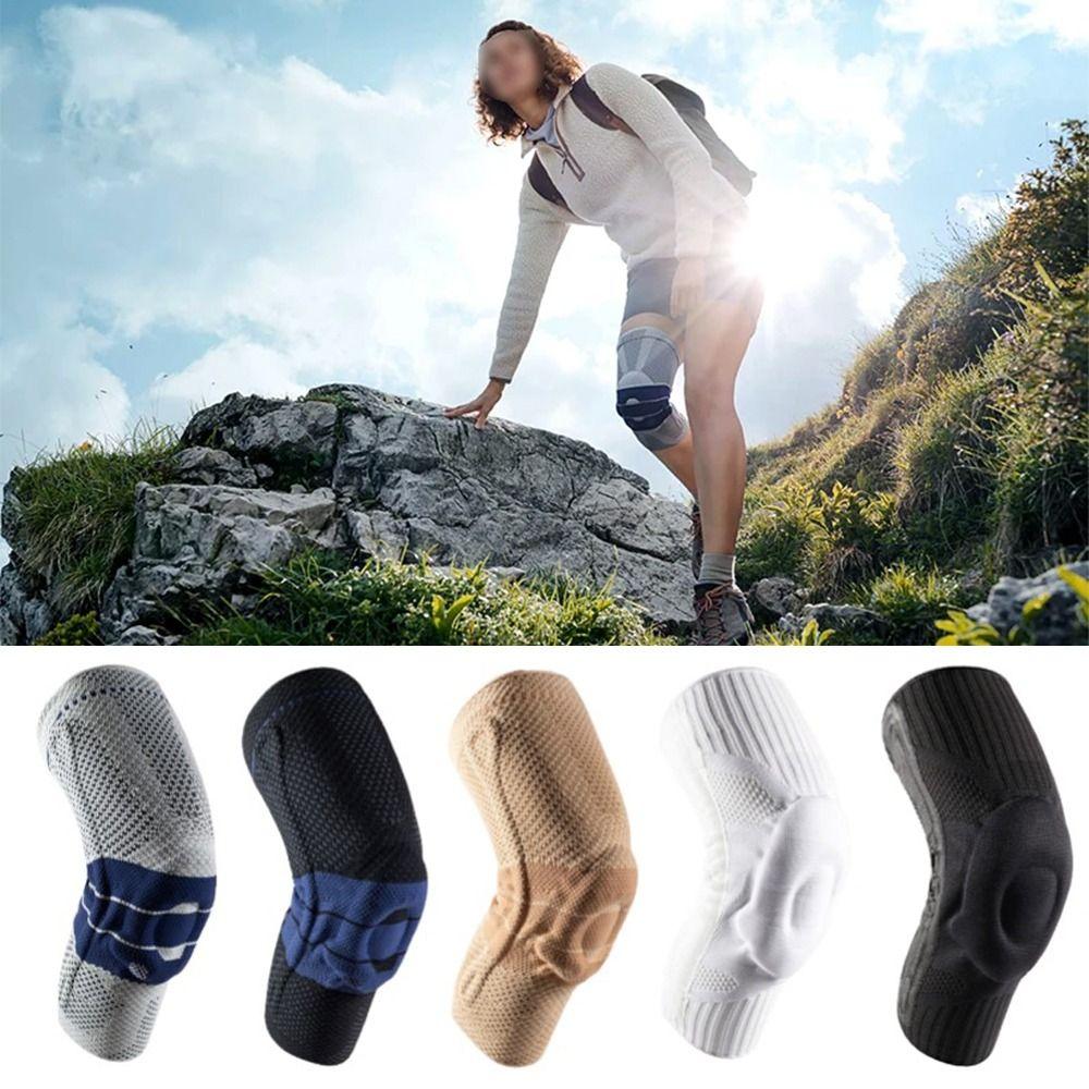 

Adjustable Sports Knee Pads Breathable Knee Brace Stabilizer Joint Injury Recovery XL серый/синий