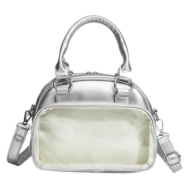 Fashion texture bowling bag women's new trendy versatile commuter fashion handbag shoulder messenger bag