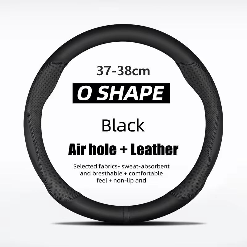 For Opel OPC ASTRA CORSA INSIGNIA MOKKA VECTRA GTC Tigra Carbon fiber Leather Car Steering Wheel Cover 37-38cm Auto Accessories